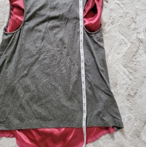 Scoop NYC Pink Silk Gray Fabric Sleeveless Lightweight Blouse Size S - Picture 7 of 10